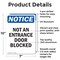 Signmission Not An Entrance Door Blocked OSHA Notice Sign, Aluminum, 7in W x 10in L, 2PK OS-2PACK-NS-A-710-V-15145 - alternate 2